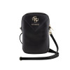 Guess PU 4G Metal Logo Phone Bag Zipper, Black