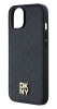 DKNY Repeat Pattern Stack Logo iPhone 15, Black