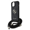 Guess PU 4G Metal Logo Crossbody iPhone 15, Black