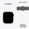 Apple Watch Series 11 GPS + Cellular 42mm Natural Titanium Case with Stone Grey Sport Band - S/M