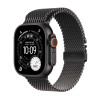 Apple Watch Ultra 3 GPS + Cellular Black Titanium Case with Black Titanium Milanese Loop - Large