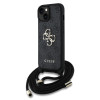 Guess PU 4G Metal Logo Crossbody iPhone 15, Black