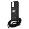 Guess PU 4G Metal Logo Crossbody iPhone 16, Black