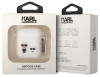 Karl Lagerfeld and Choupette Apple Airpods 1/2,WHT