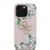 Guess PU Grained Roses 4G Logo iPhone 16 Pro, Pink