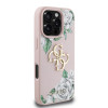Guess PU Grained Roses 4G Logo iPhone 16 Pro, Pink