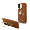 Guess 4G Logo Stand Camera Frame iPhone 16, Brown