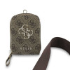 Guess Crossbody Strap 4G Metal Logo + Wallet Brown