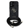 Guess PU 4G Metal Logo Crossbody iPhone 16, Black
