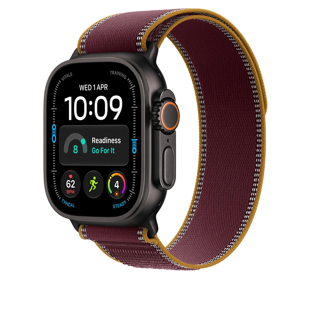 Apple 49mm Burgundy Trail Loop – M / L – Black Titan – náhled 2