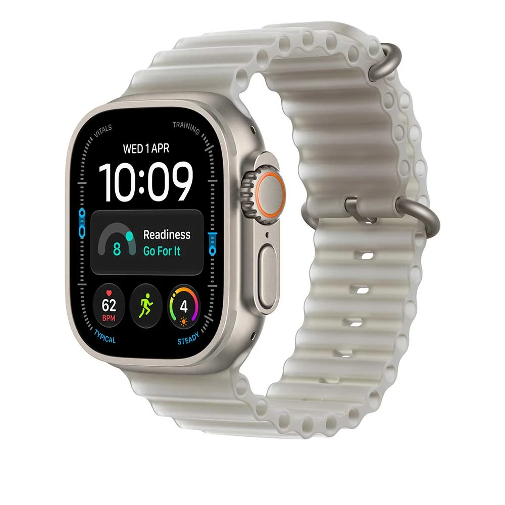 Apple 49mm Translucent Grey Ocean Band Nat. Titan – náhled 2