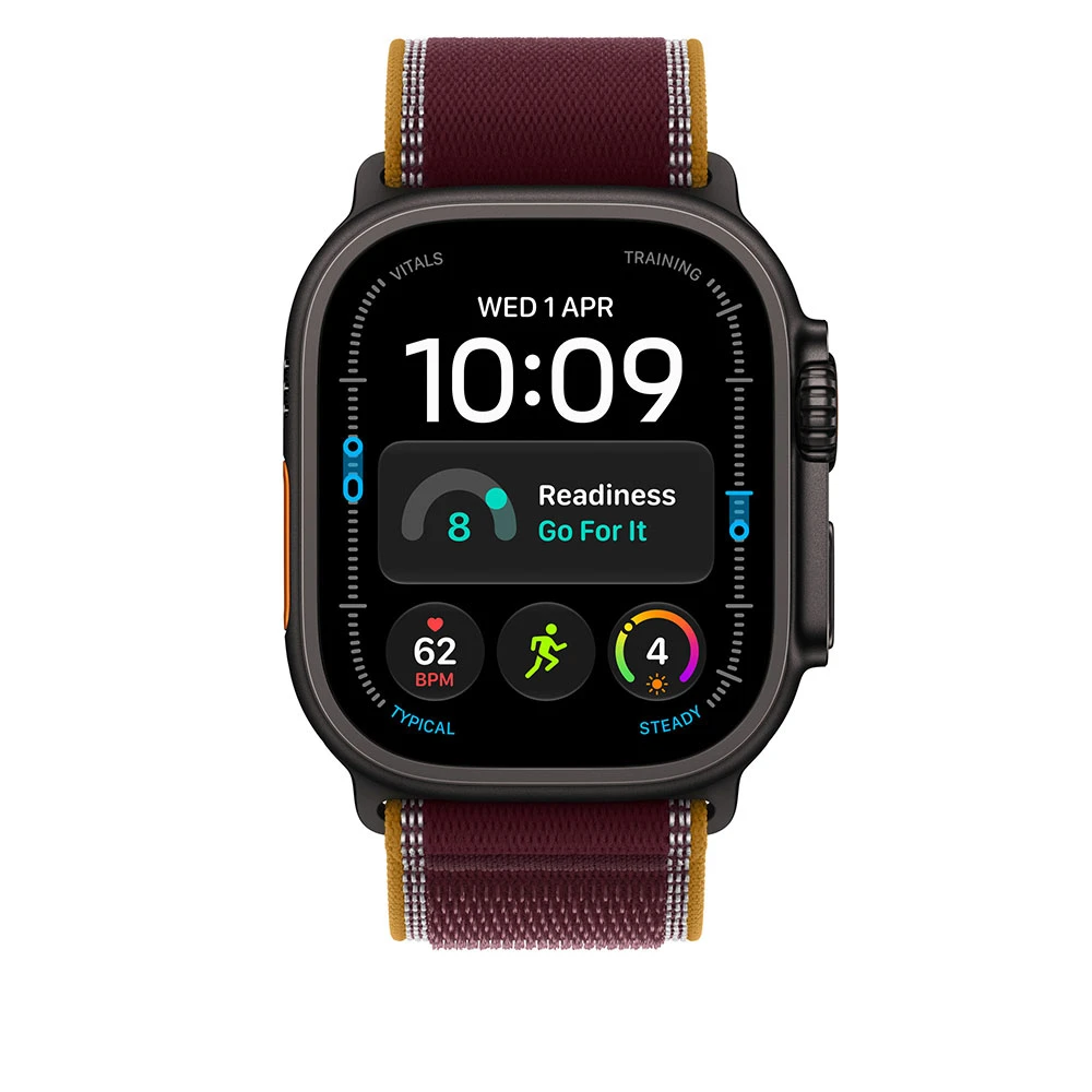 Apple 49mm Burgundy Trail Loop – M / L – Black Titan – náhled 3