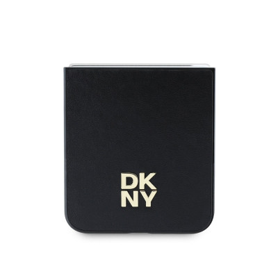 DKNY Smooth Leather Stack Logo Flip6/Flip7FE,Black