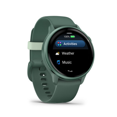 Garmin vívoactive 6, Metallic Jasper Green / Jasper Green Band