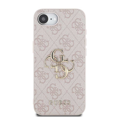 Guess PU 4G Metal Logo kryt pro iPhone 16e, Pink