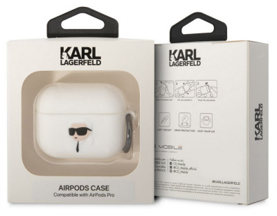 Karl Lagerfeld 3D Logo NFT Karl Airpods Pro, White