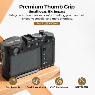 FREEWELL Fuji X100VI Thumb Grip with CSM (Black)