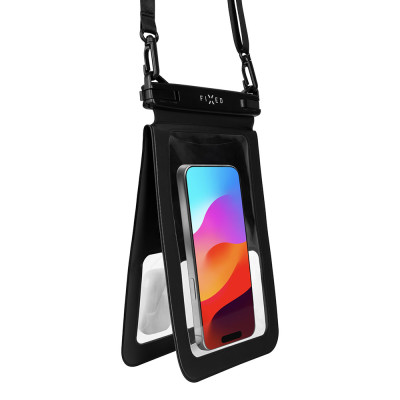 FIXED Float Twin voděodolné pouzdro IPX8, Black