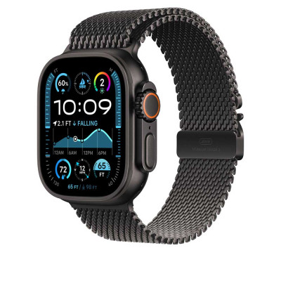 Apple 49mm Titanium Milanese Loop - Medium Black