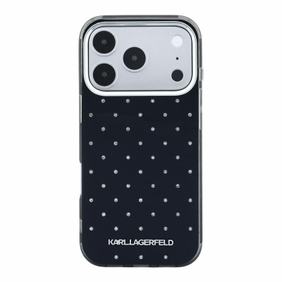 Karl Lagerfeld Rhinestones iPhone 18 Pro,Black