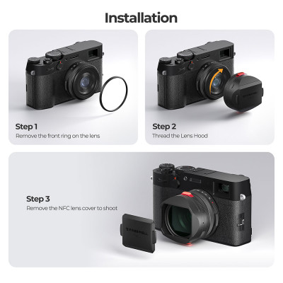 FREEWELL Fuji X100 Series Real Lens Hood(Black)