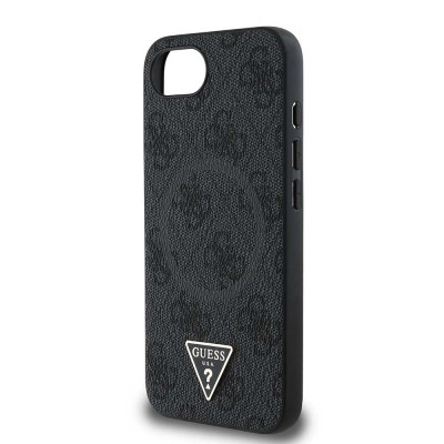 Guess PU 4G Triangle Logo MagSafe iPhone 16e,Black