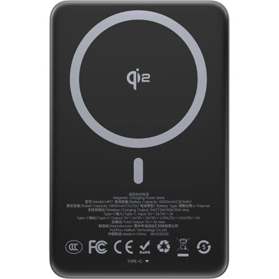 Benks ArmorGo Power Bank 10000mAh Qi2 Black