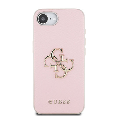Guess PU Grained 4G Metal Logo iPhone 16e, Pink