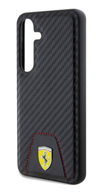 Ferrari PU Leather Bottom Carbon kryt Galaxy S24