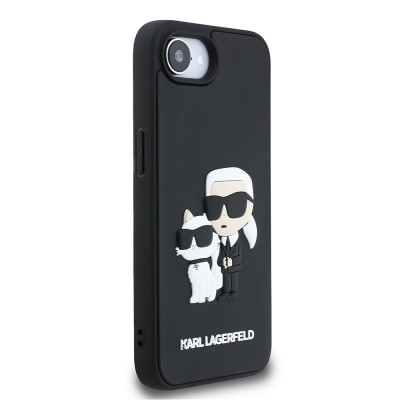 Karl Lagerfeld 3D Rubber K+Ch iPhone 16e, Black