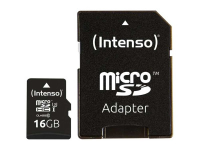 Intenso 16GB micro SDHC Premium UHS-I + adaptér