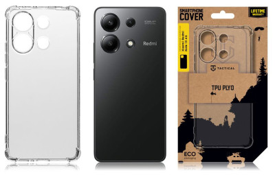 Tactical TPU Plyo kryt Redmi Note 13 4G, Clear