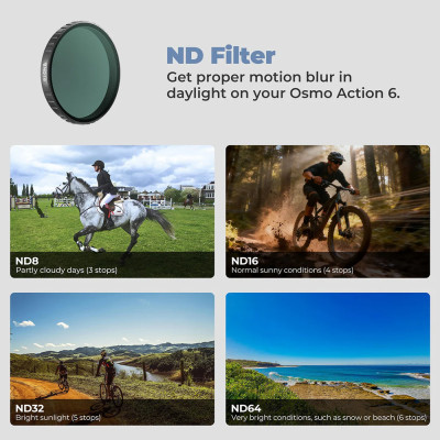 FREEWELL Osmo Action 6 Filters-Standard Day- 4Pack
