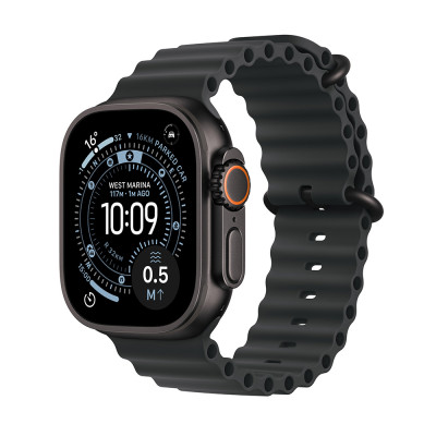 Apple Watch Ultra 3 GPS + Cellular Black Titanium Case with Black Ocean Band