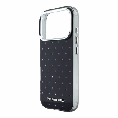 Karl Lagerfeld Rhinestones iPhone 18 Pro Max,Black