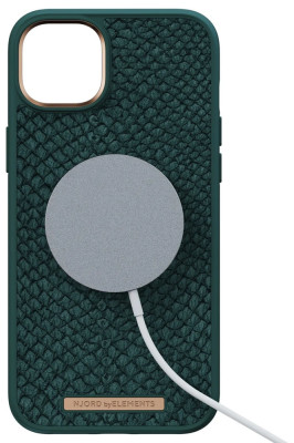 Njord Salmon Leather Case iPhone 14 Plus, Green