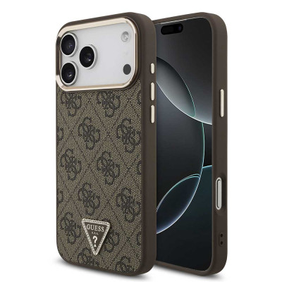 Guess Triangle Logo MagSafe iPhone 18 ProMax Brown
