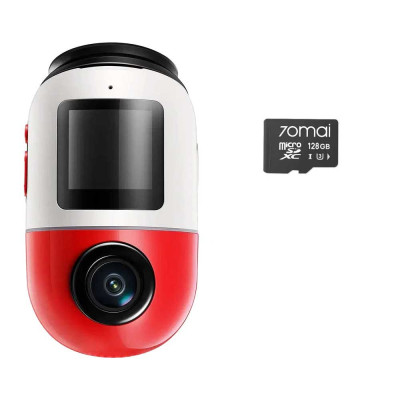 70mai Cam X800 4K červená + karta SD 128GB