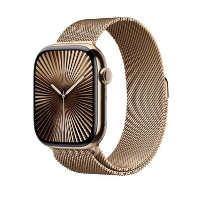 Apple 46mm Milanese Loop - M/L Gold