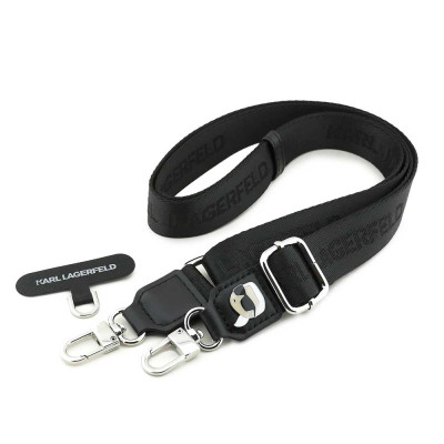 Karl Lagerfeld Crossbody popruh Karl Patch, Black