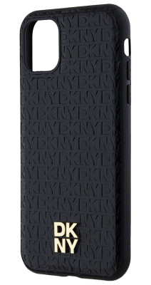 DKNY Repeat Pattern Stack Logo iPhone 11, Black