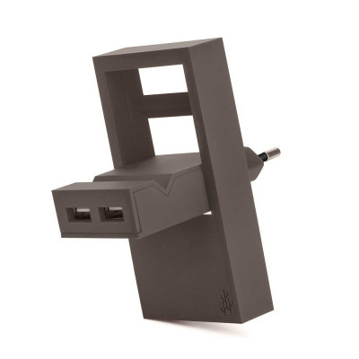 USBEPOWER ROCK Pocket charger 2Ports stand Taupe