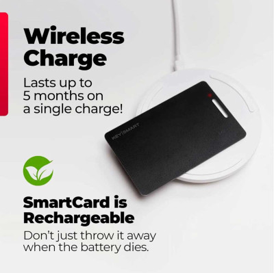 KeySmart SmartCard s Apple Find My Černá