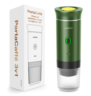 ALIGATOR přenosný kávovar PortaCaffé 3v1, Green