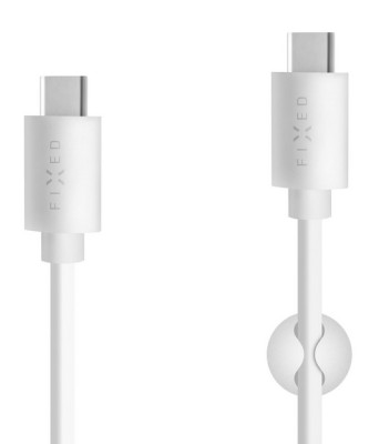 FIXED datový kabel USB-C/USB-C, USB 2.0, 2m, White