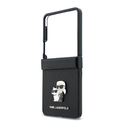 Karl Lagerfeld Saffiano K+CH Galaxy Z Flip 8 Black