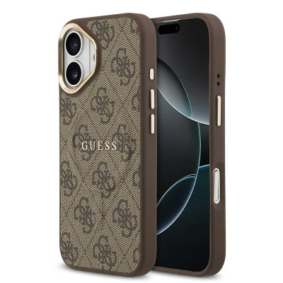 Guess 4G Gold Frame MagSafe iPhone 17 Brown
