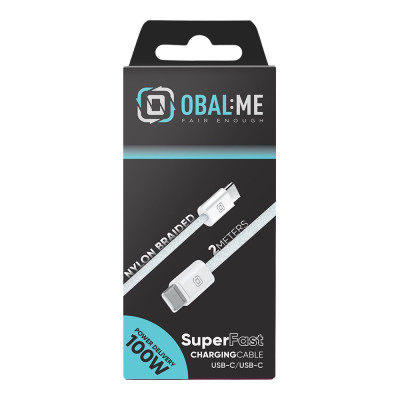OBAL:ME Super Fast USB-C/USB-C kabel 100W 2m White