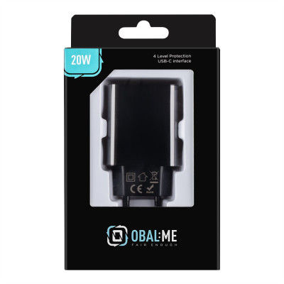 OBAL:ME cestovní nabíječka USB-C 20W, Black