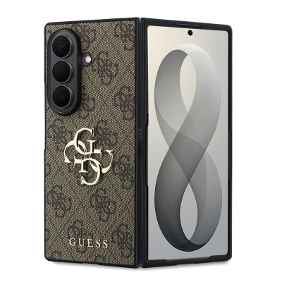 Guess 4G Metal Logo Galaxy Z Fold 8 Ultra Brown